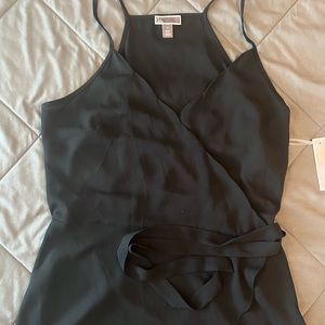 NWT Black Wrap Tank Top with Tie Waist Chelsea 28